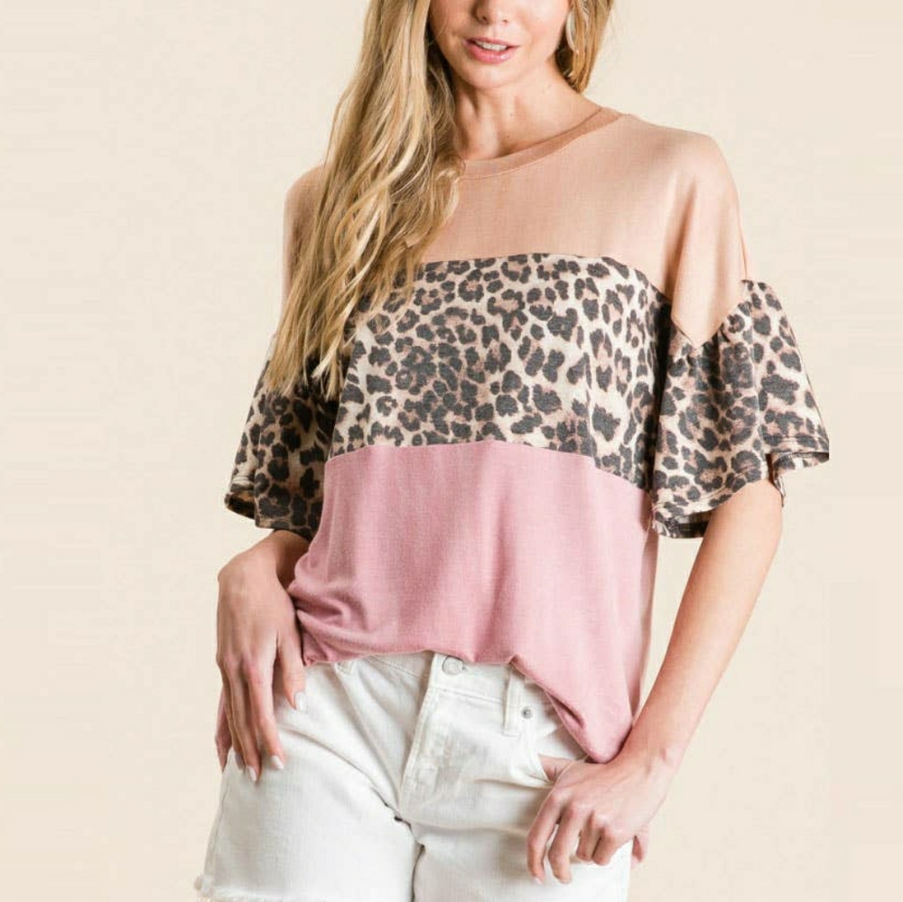 Ombre leopard top